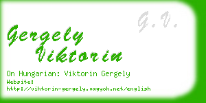 gergely viktorin business card